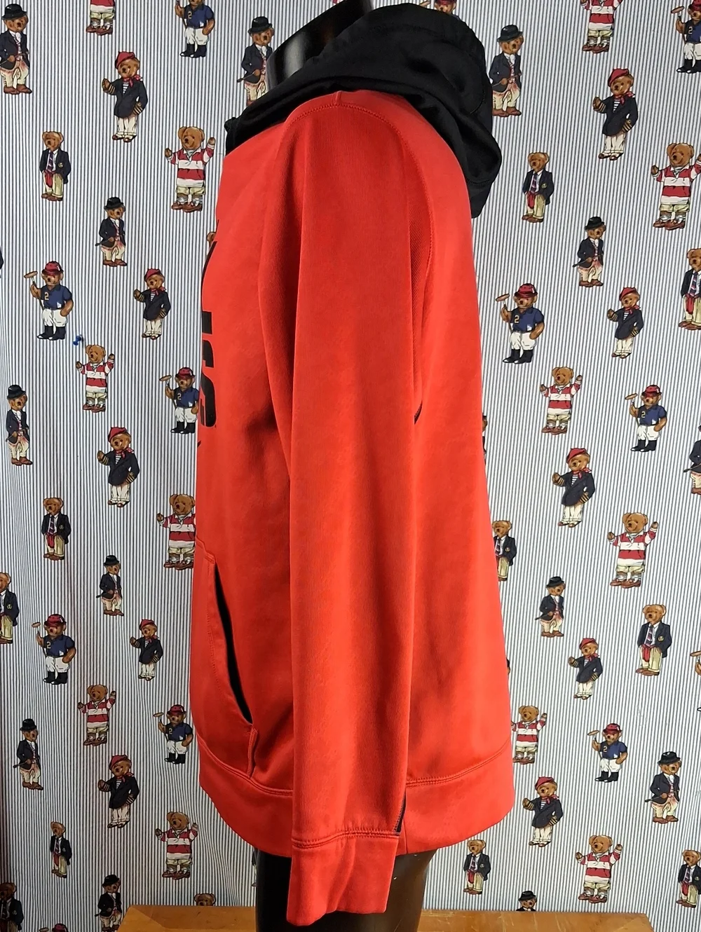 Nike Georgiq Bulldogs Therma Fit Red & Black Casual Activewear Lrg Hoodie